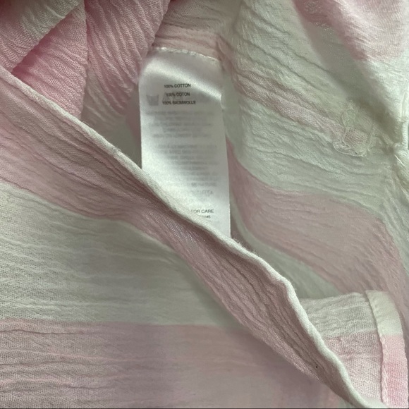 Madewell Pink Striped Button Down Top 100%cotton! - Picture 6 of 7